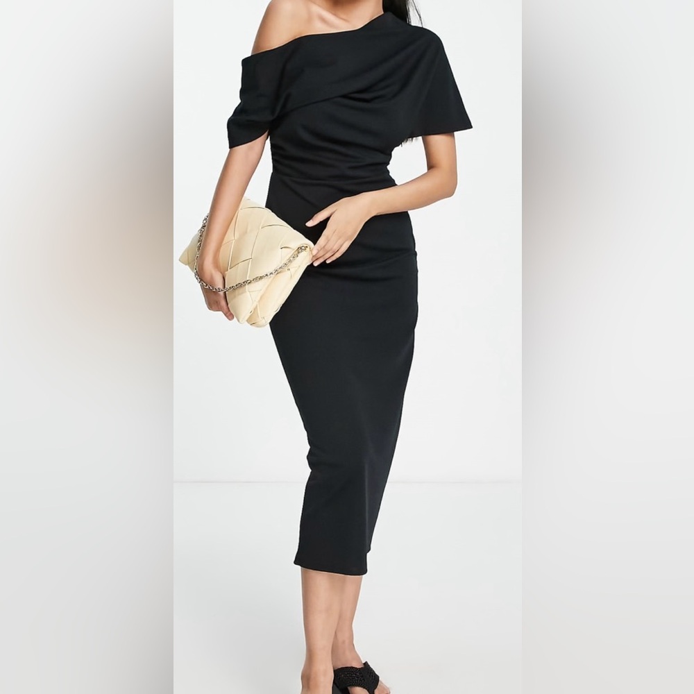 ASOS Asymmetrical design black dress